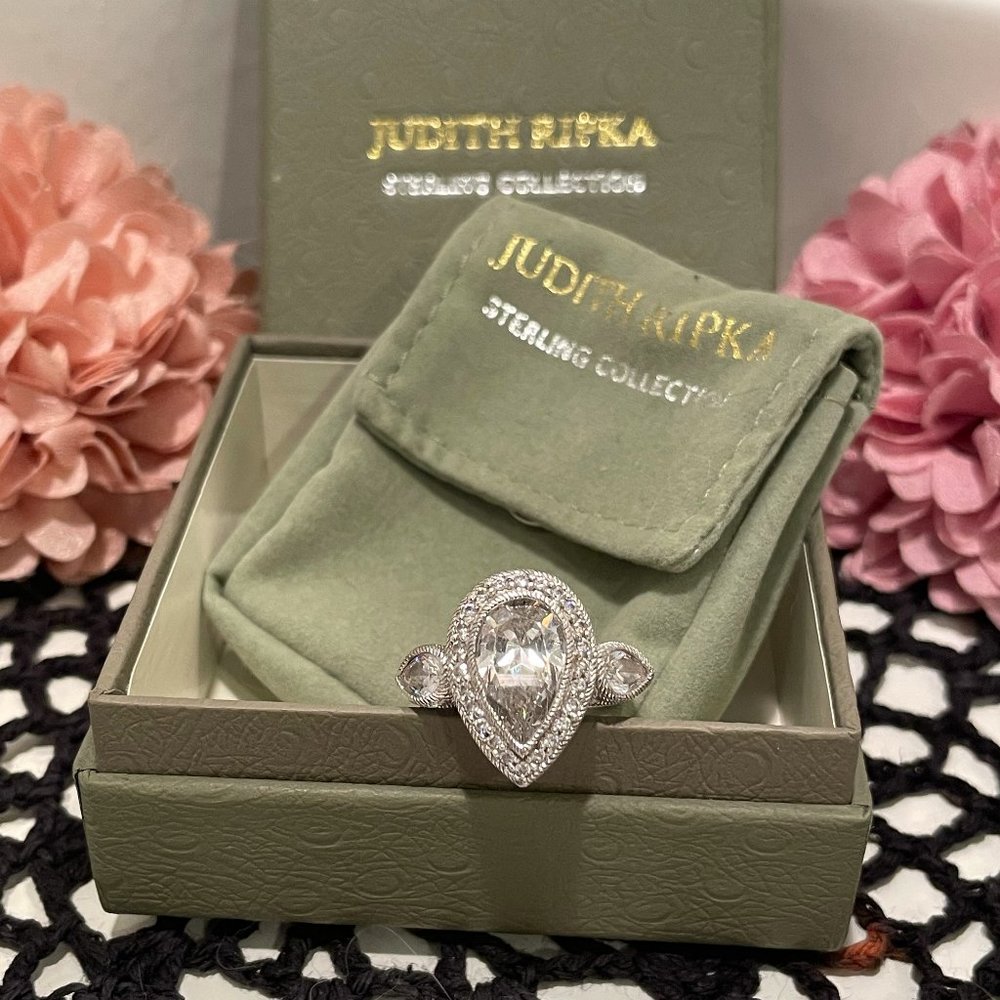 Judith Ripka Stunning Pear Shaped Ring